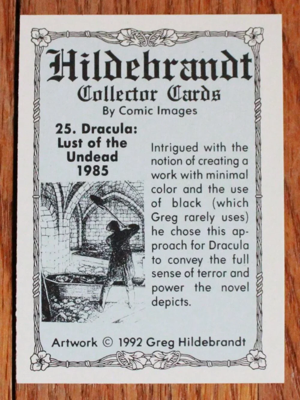 Vintage Greg Hilderbrandt (w/ Comic Images) 1992 Trading Cards